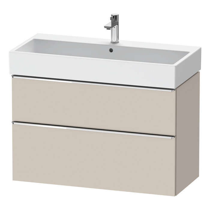 Duravit D-Neo Wall Mounted 2-Drawer Vanity Unit With Vero Air Ceramic Basin - Taupe