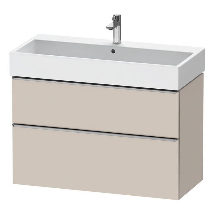 Duravit D-Neo Wall Mounted 2-Drawer Vanity Unit With Vero Air Ceramic Basin - Taupe