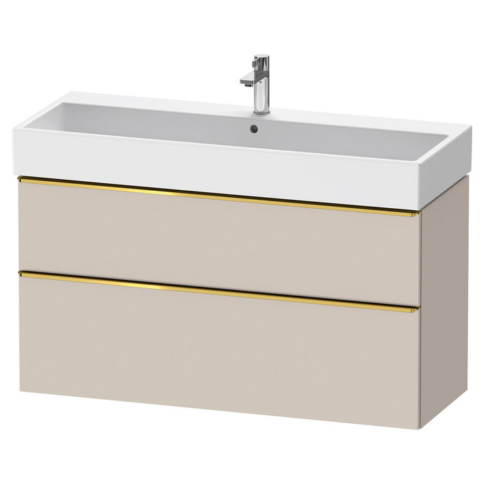 Duravit D-Neo Wall Mounted 2-Drawer Vanity Unit With Vero Air Ceramic Basin - Taupe