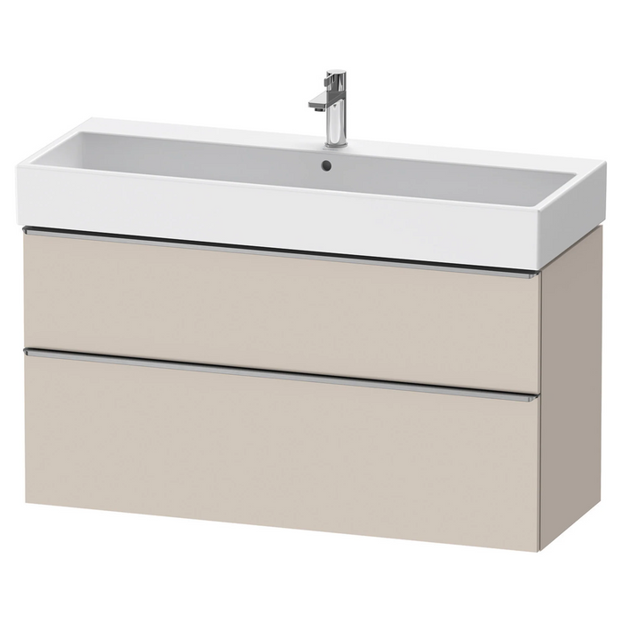 Duravit D-Neo Wall Mounted 2-Drawer Vanity Unit With Vero Air Ceramic Basin - Taupe