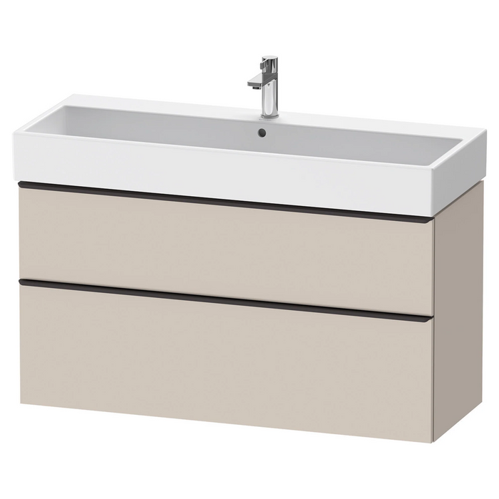 Duravit D-Neo Wall Mounted 2-Drawer Vanity Unit With Vero Air Ceramic Basin - Taupe