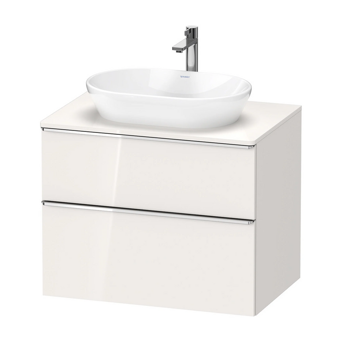 Duravit D-Neo Wall Mounted 2-Drawer Vanity Unit With Worktop - Gloss White