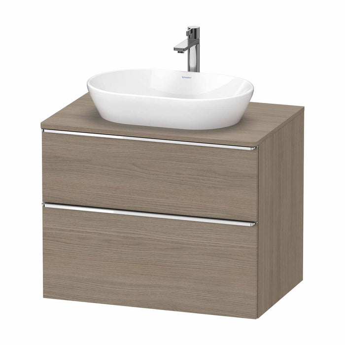 Duravit D-Neo Wall Mounted 2-Drawer Vanity Unit With Worktop - Oak Terra