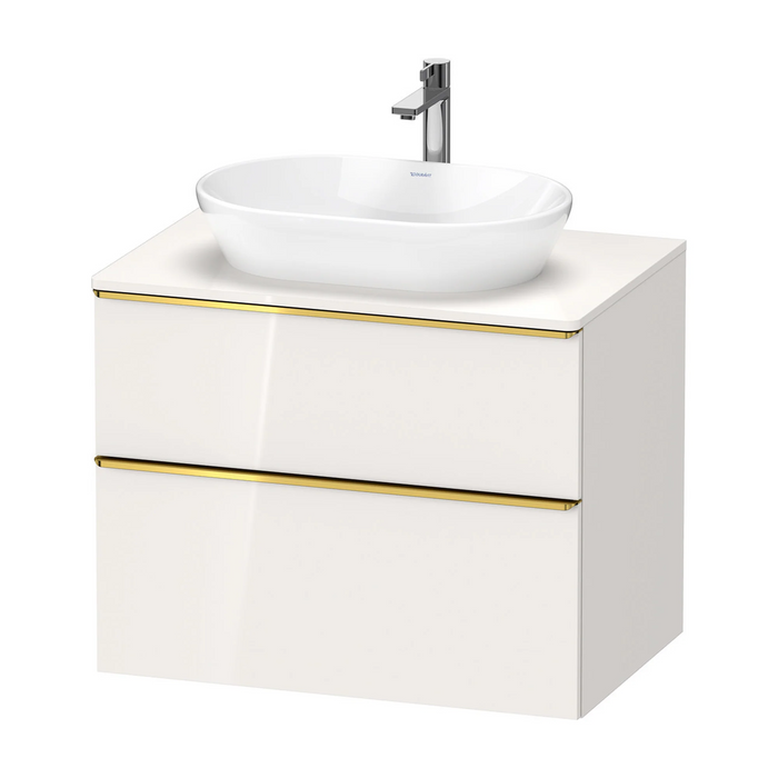 Duravit D-Neo Wall Mounted 2-Drawer Vanity Unit With Worktop - Gloss White