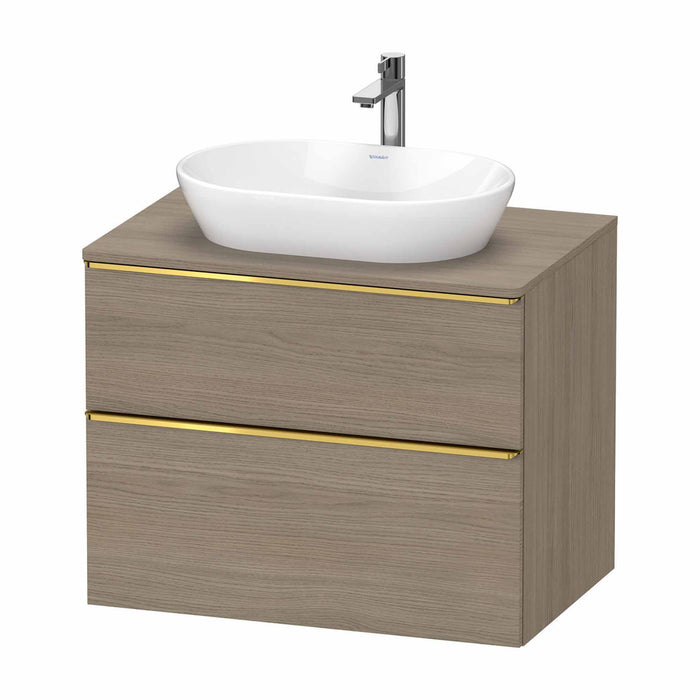 Duravit D-Neo Wall Mounted 2-Drawer Vanity Unit With Worktop - Oak Terra