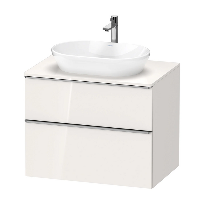 Duravit D-Neo Wall Mounted 2-Drawer Vanity Unit With Worktop - Gloss White