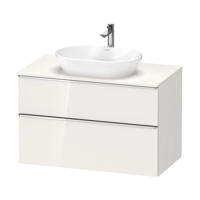 Duravit D-Neo Wall Mounted 2-Drawer Vanity Unit With Worktop - Gloss White