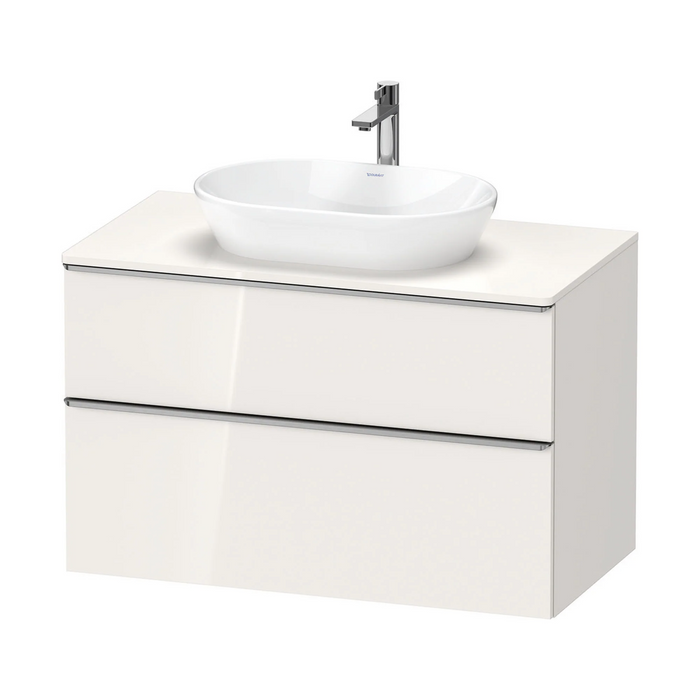 Duravit D-Neo Wall Mounted 2-Drawer Vanity Unit With Worktop - Gloss White