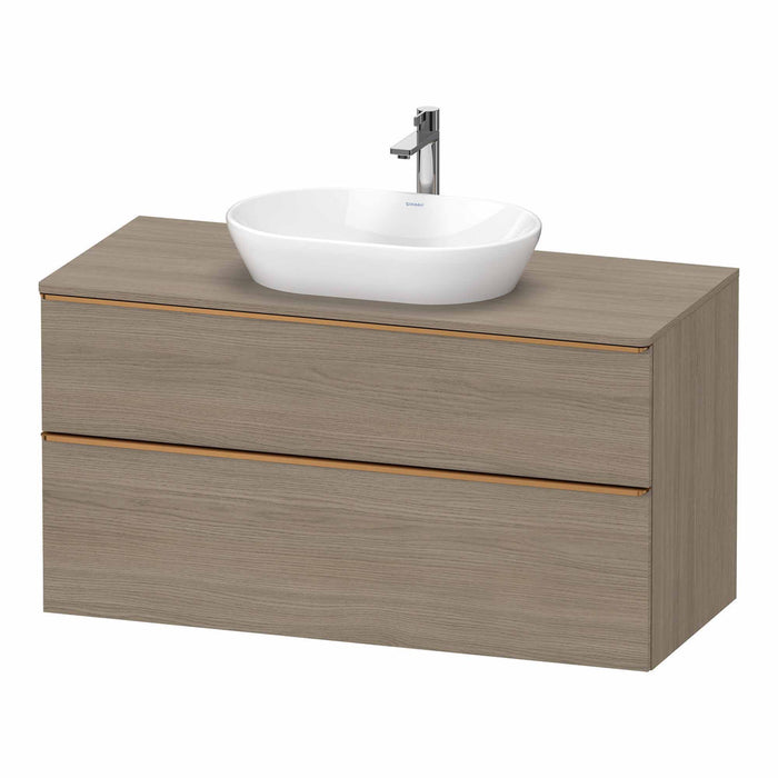 Duravit D-Neo Wall Mounted 2-Drawer Vanity Unit With Worktop - Oak Terra
