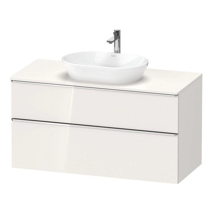 Duravit D-Neo Wall Mounted 2-Drawer Vanity Unit With Worktop - Gloss White