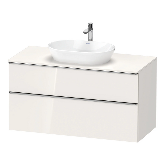 Duravit D-Neo Wall Mounted 2-Drawer Vanity Unit With Worktop - Gloss White