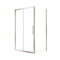 Sonas Aspect 8mm Sliding Shower Door With Side Panel - Brushed Nickel