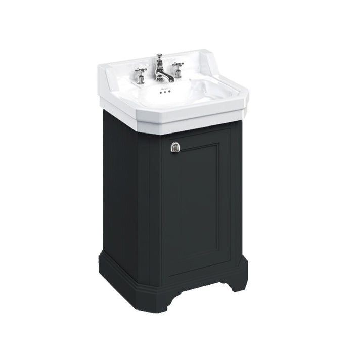 Burlington Edwardian 560mm 1 Door Floorstanding Cloakroom Vanity Unit with Basin