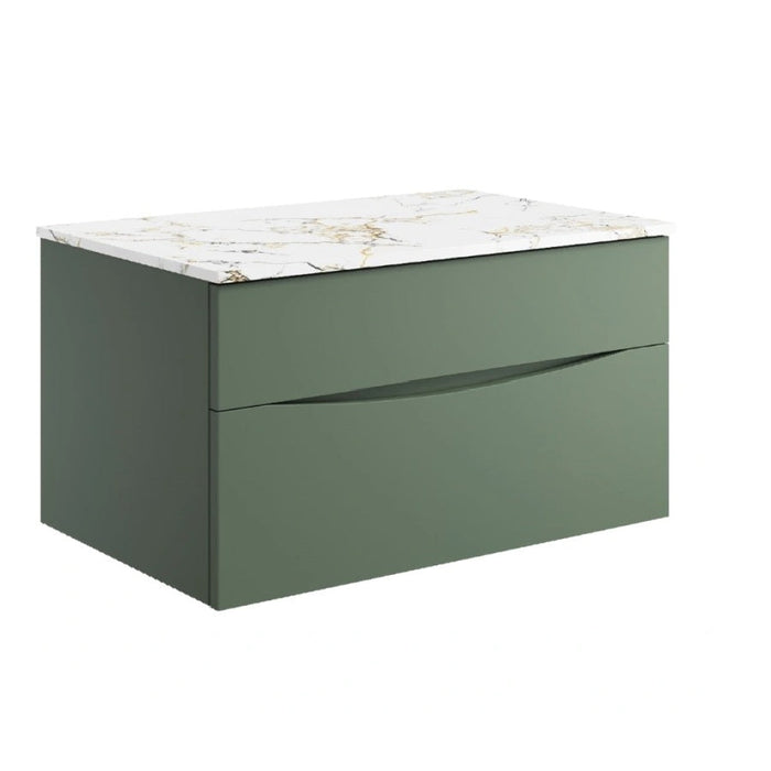 Crosswater Glide II Wall Hung Unit & Marble Effect Worktop