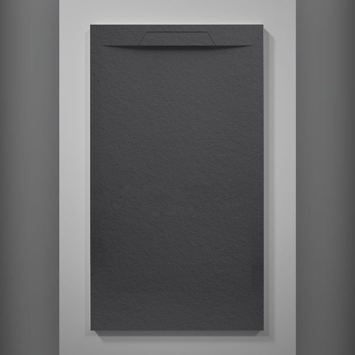 Extra Flat Linear Rectangular Slate Shower Tray - Anthracite