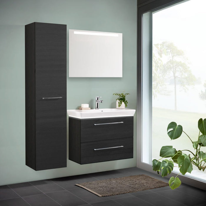Dansani Tall Cabinet With 1 Door Right Hand Hinged Black Structure