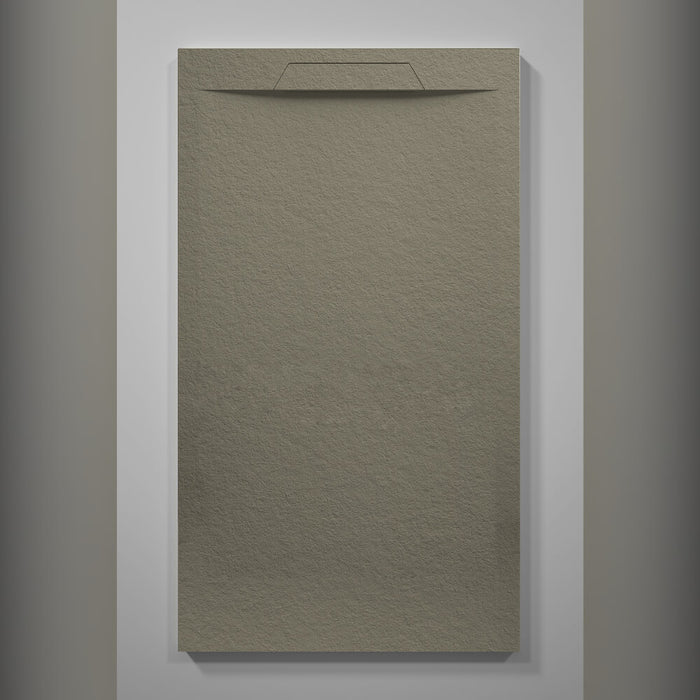 Extra Flat Linear Rectangular Slate Shower Tray - Basalt
