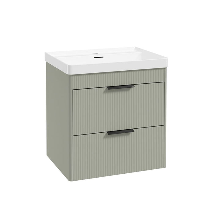 Sonas Reed 2 Drawer Wall Hung Vanity Unit with Basin and Handles