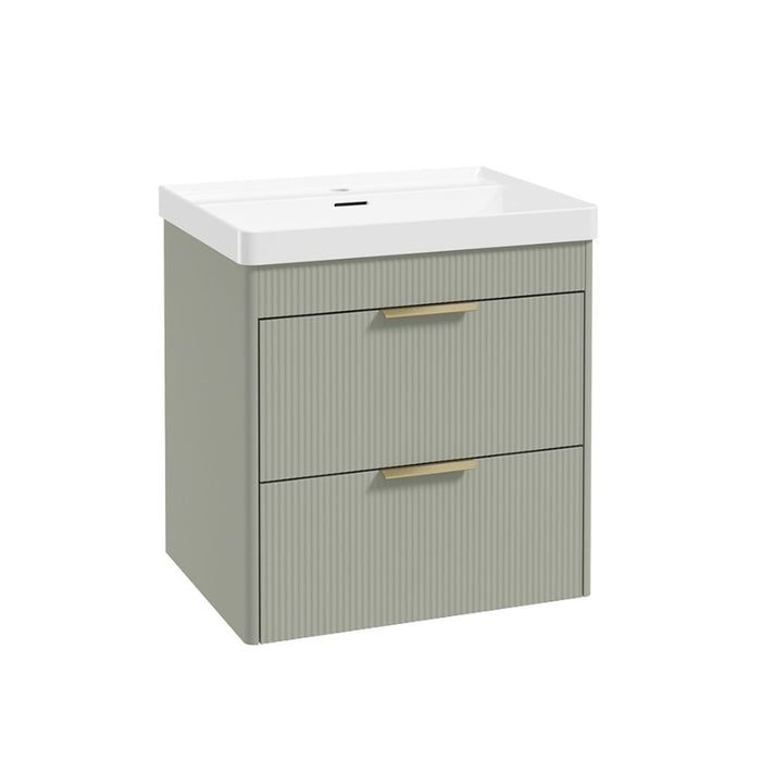 Sonas Reed 2 Drawer Wall Hung Vanity Unit with Basin and Handles