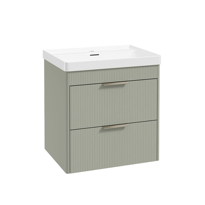 Sonas Reed 2 Drawer Wall Hung Vanity Unit with Basin and Handles