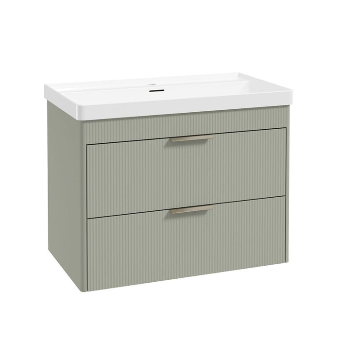 Sonas Reed 2 Drawer Wall Hung Vanity Unit with Basin and Handles