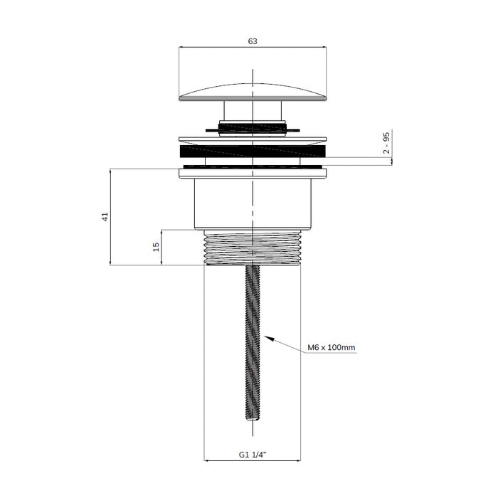 Sonas Sync Universal Click Clack Basin Waste
