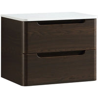 Tailored Monza 2 Drawer Wall Hung Vanity Unit with Sintered Stone Countertop