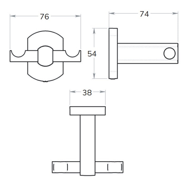 Sonas Parma Robe Hook - Chrome