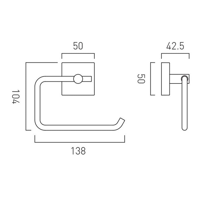 Vado Axces Bokx Toilet Roll Holder - Chrome
