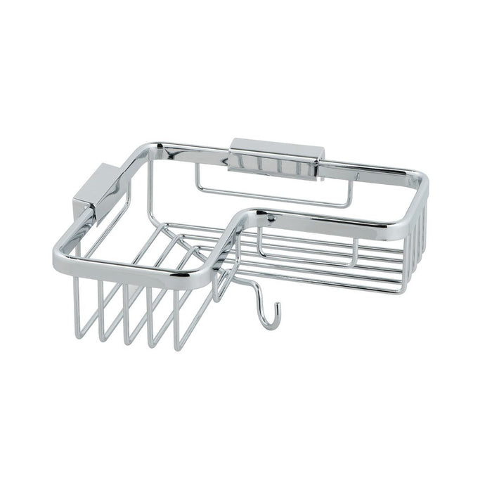 Vado Corner Shower Basket With Hook - Chrome