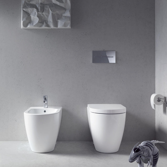 Duravit ME By Starck Floor Standing Back to Wall Toilet & Soft Close Seat