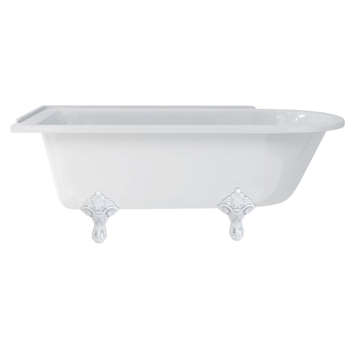 Burlington Hampton Back to Wall Showering Bath with Legs
