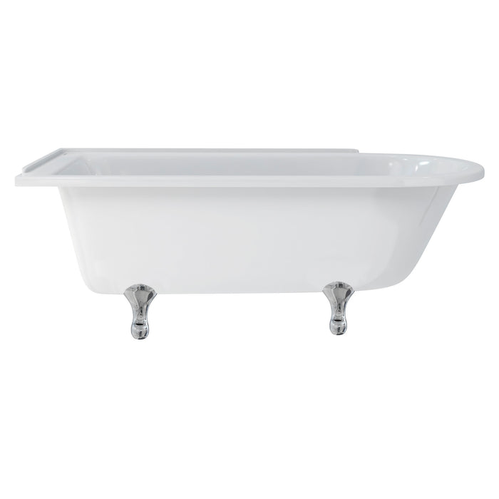 Burlington Hampton Back to Wall Showering Bath with Legs