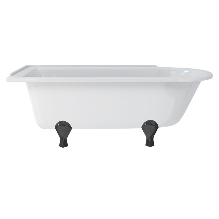 Burlington Hampton Back to Wall Showering Bath with Legs