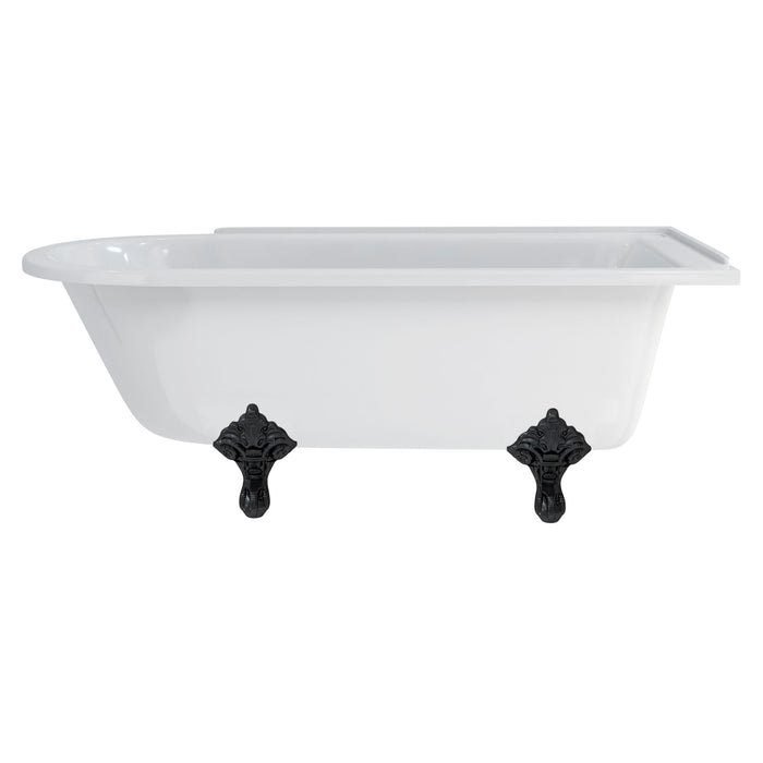 Burlington Hampton Back to Wall Showering Bath with Legs