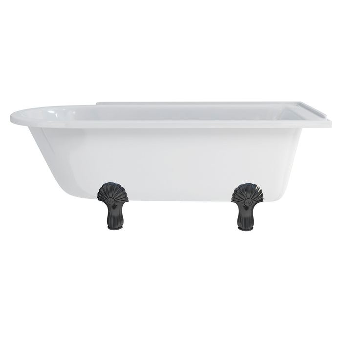 Burlington Hampton Back to Wall Showering Bath with Legs