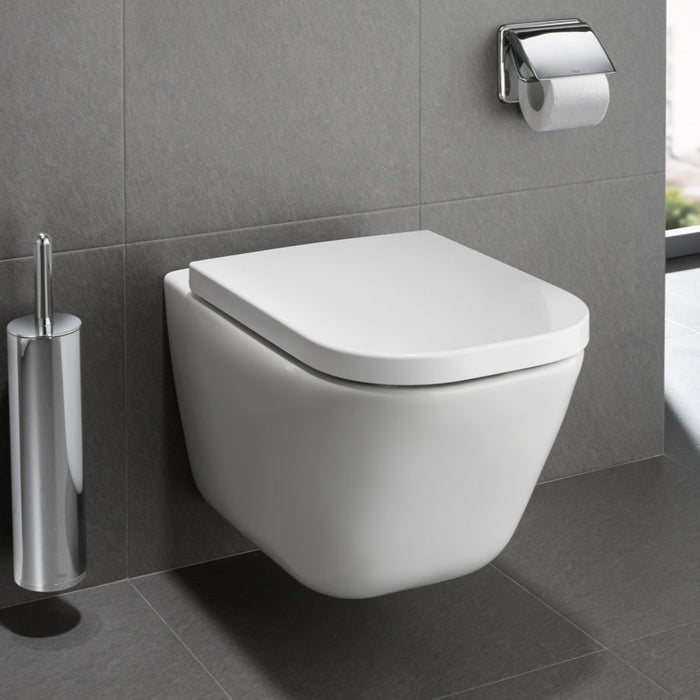 Roca The Gap Square Rimless Wall Hung Toilet with Soft Close Seat