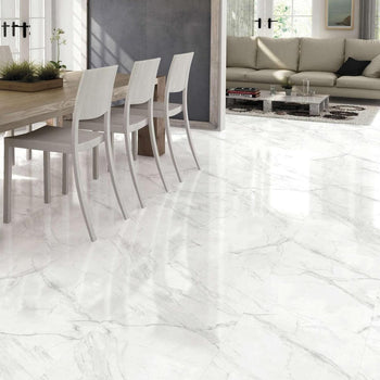 Altessa Marble Effect Glossy Porcelain Wall & Floor Tile