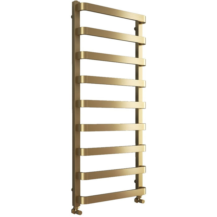 Lussaro Calido Heated Towel Rail Brushed Brass