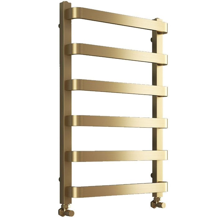 Lussaro Calido Heated Towel Rail Brushed Brass