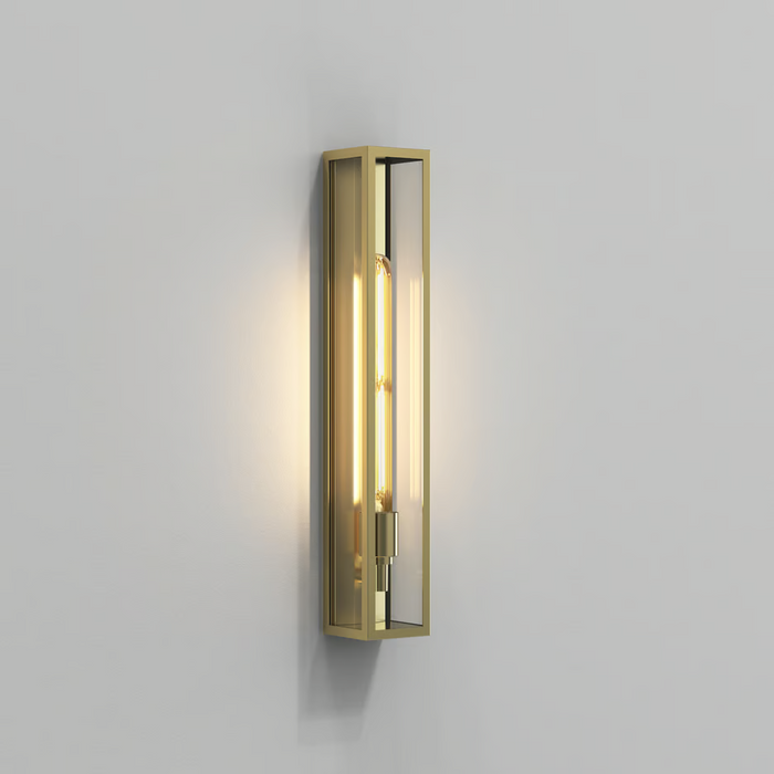 Astro Harvard Wall Light - 500mm High - Natural Brass