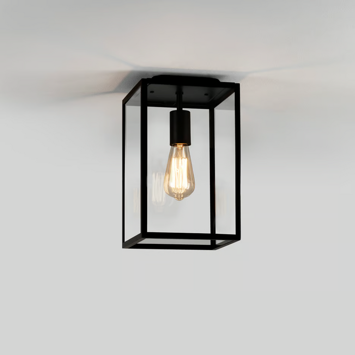Astro Homefield Ceiling Light - Textured Black - Bathroom