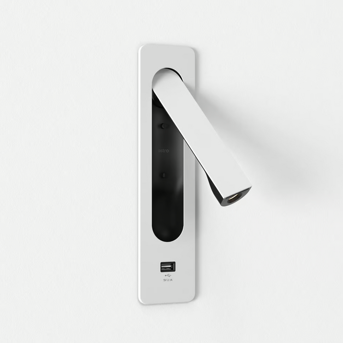 Astro Keta USB Reading Wall Light - Matt White - Bathroom