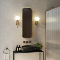Astro Tacoma Round Glass Shade - White Opal - Bathroom