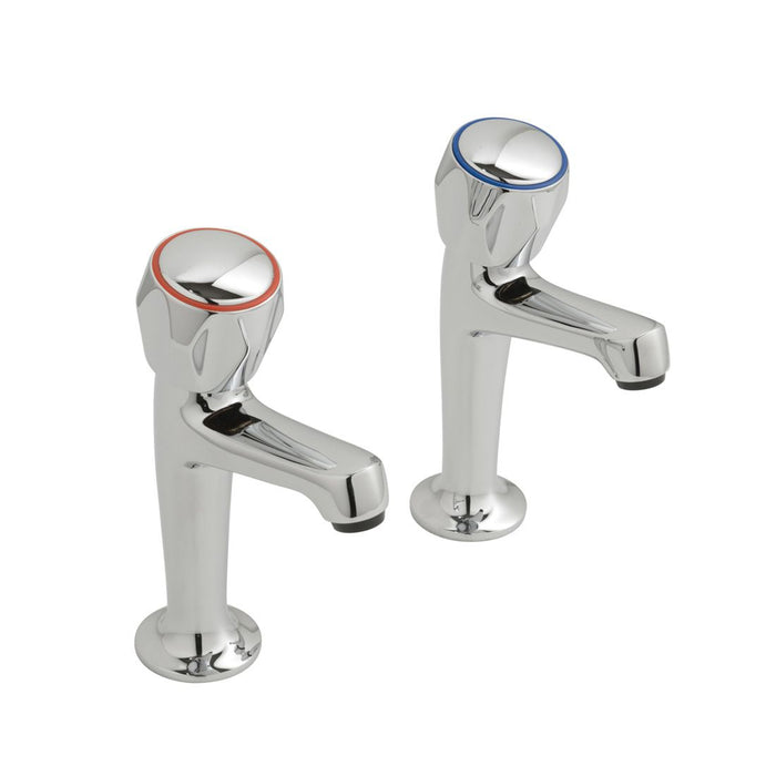 Vado Astra High Neck Kitchen Pillar Taps And CD Valve - Chrome