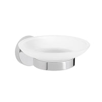 Vado Sirkel Frosted Glass Soap Dish And Holder - Chrome