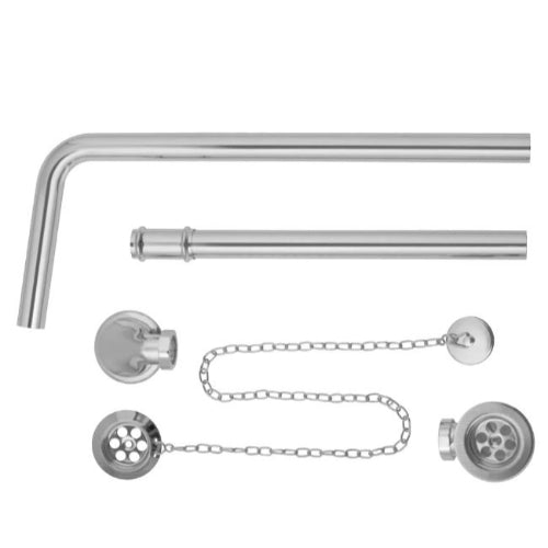 BC Designs Exposed Bath Waste / Plug & Chain with Overflow Pipe