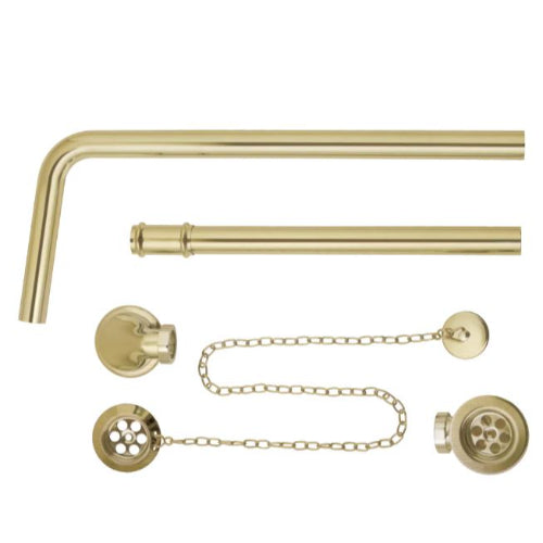 BC Designs Exposed Bath Waste / Plug & Chain with Overflow Pipe