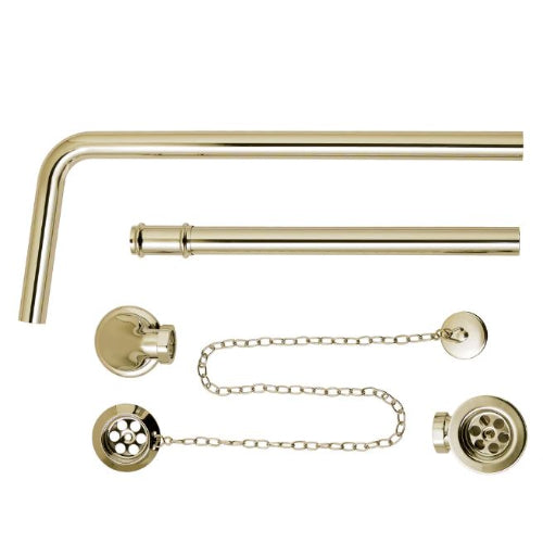 BC Designs Exposed Bath Waste / Plug & Chain with Overflow Pipe