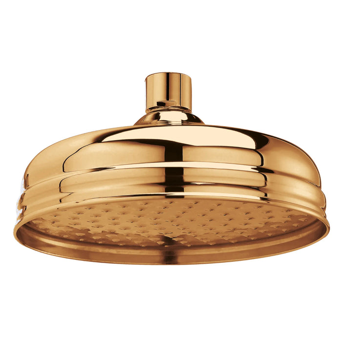 BC Designs Victrion 8 Inch Round Fixed Shower Head - Copper